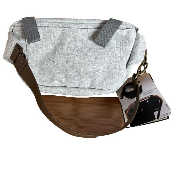 Nuna Stroller Sling Shoulder Bag  8 Compartments Color Curated Gray NEW - Picture 4 of 11